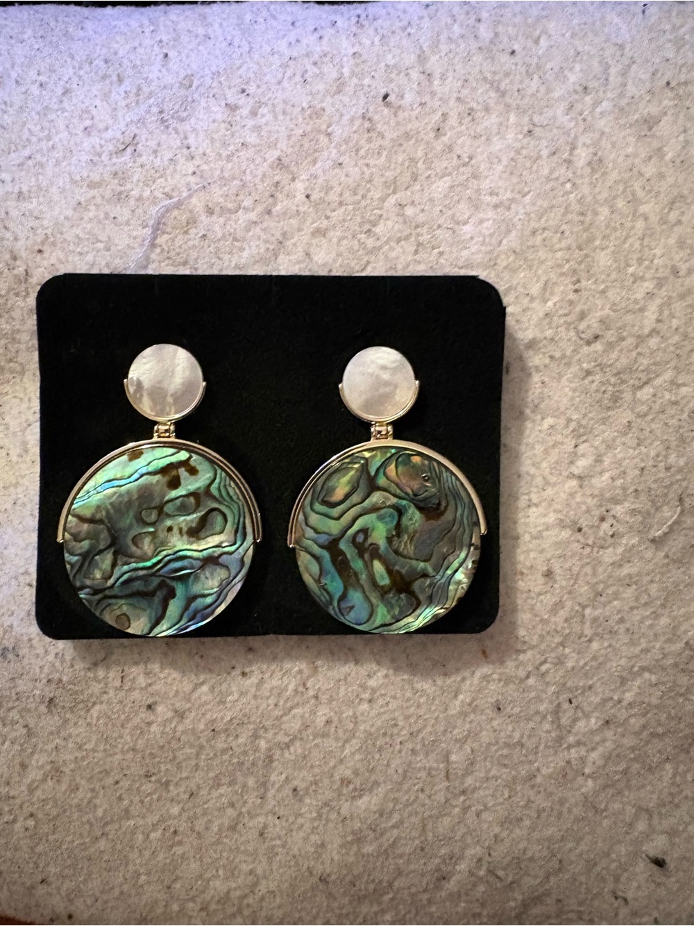 Connie Craig Carroll Shell Disc Drop Earring with Mother-of-Pearl Accent
